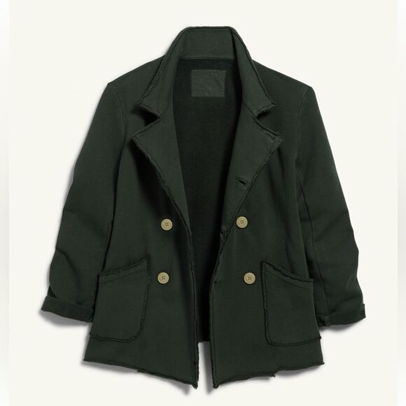 Frank & Eileen Belfast Sweatshirt Peacoat Jacket Triple Fleece Green Size XS - Picture 8 of 8